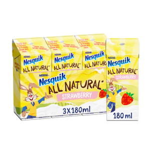 Nesquik All Natural Strawberry Milk Cartons