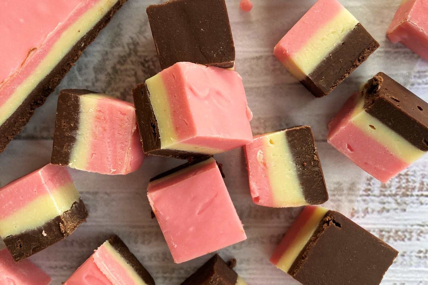 neapolitan Nesquik fudge recipe neapolitan Nesquik fudge recipe