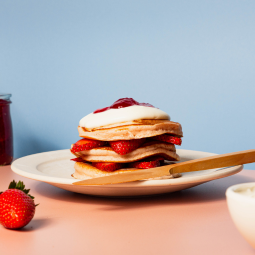 Strawberry pancake recipe image
