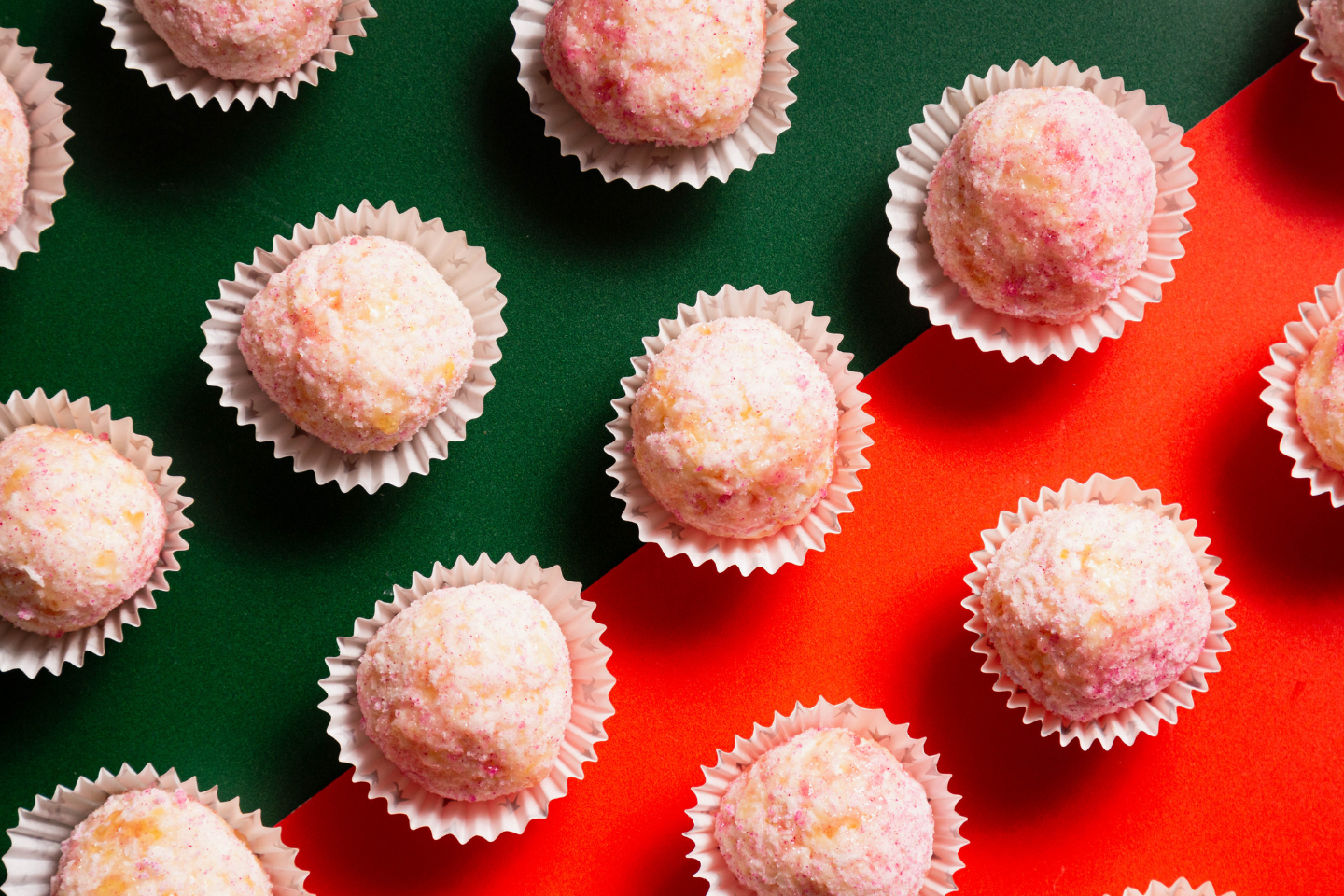 Strawberry Christmas snowballs Strawberry Christmas snowballs