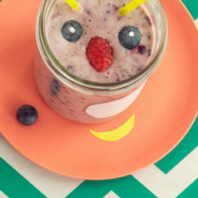 Berry smoothie with fun the un-fun logo
