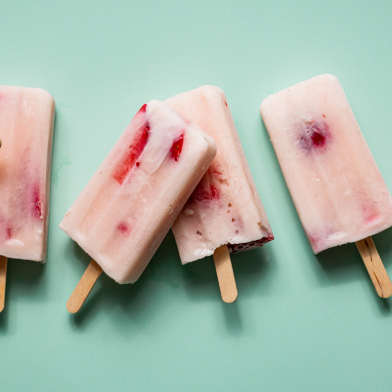 Strawberry Yoghurt Pops Background Image Strawberry Yoghurt Pops Background Image