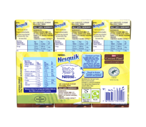 Nesquik All Natural Chocolate Milk Cartons