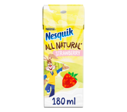 Nesquik All Natural Strawberry Milk Cartons