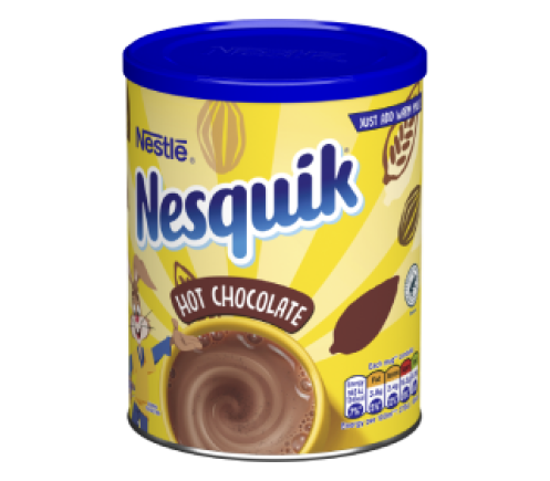 Nesquik hot chocolate tin