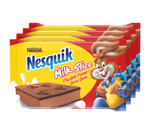 Nesquik chocolate flavoured milk slice