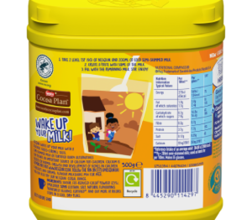 NUK1969 Nesquik 500g_C7C1 CHOCO CARAMEL (1).png Nesquik Choco-Caramel Milkshake Powder 500g Back