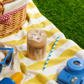 Iced white mocha with chocolate cold foam